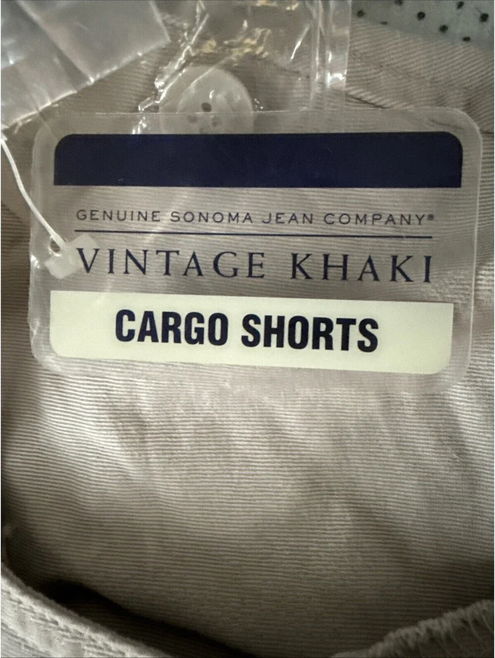 NWT Sonoma Goods For Life Mens Cargo Shorts Size 34 Tan Khaki Cotton Utility New